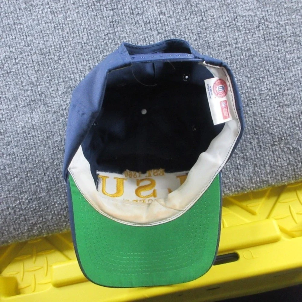 VINTAGE LSU Tigers Hat‎ Cap Snap Back Mens One Size Blue Split Bar The Game 90s